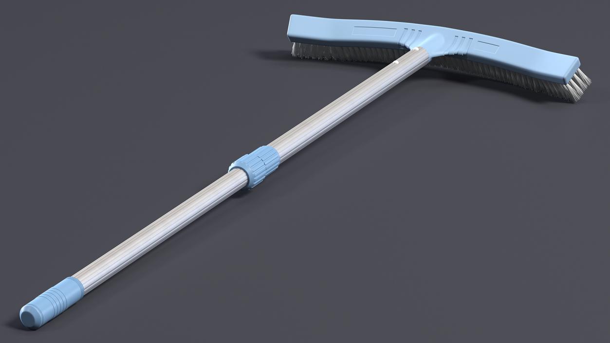 3D Pool Bottom Cleaning Brush with Handle model