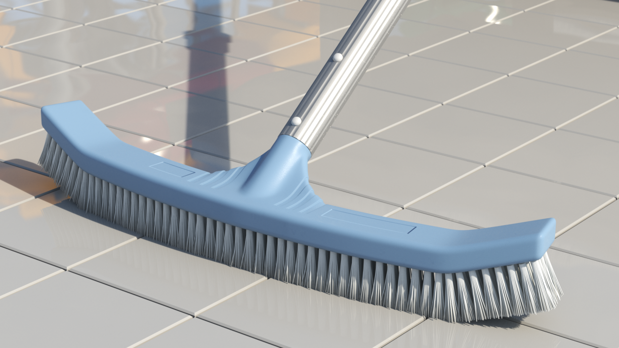 3D Pool Bottom Cleaning Brush with Handle model