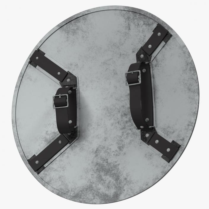 3D Round Metal Shield model