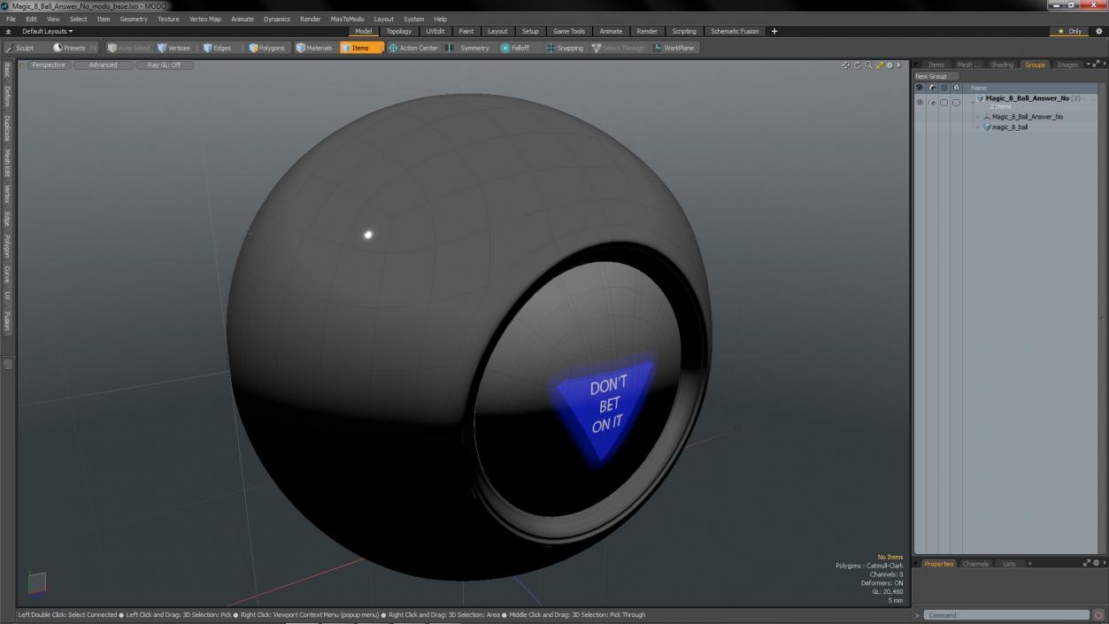 Magic 8 Ball Answer No 3D