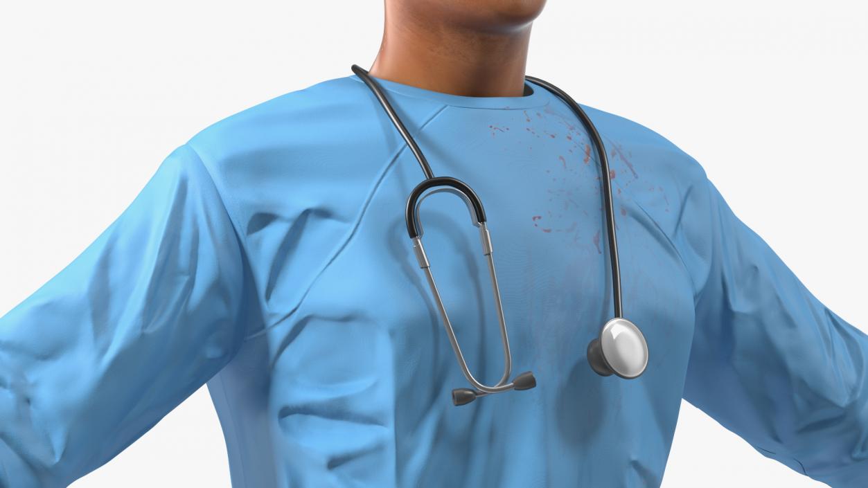 Blood Stained Surgeon Doctor Rigged for Maya 3D model