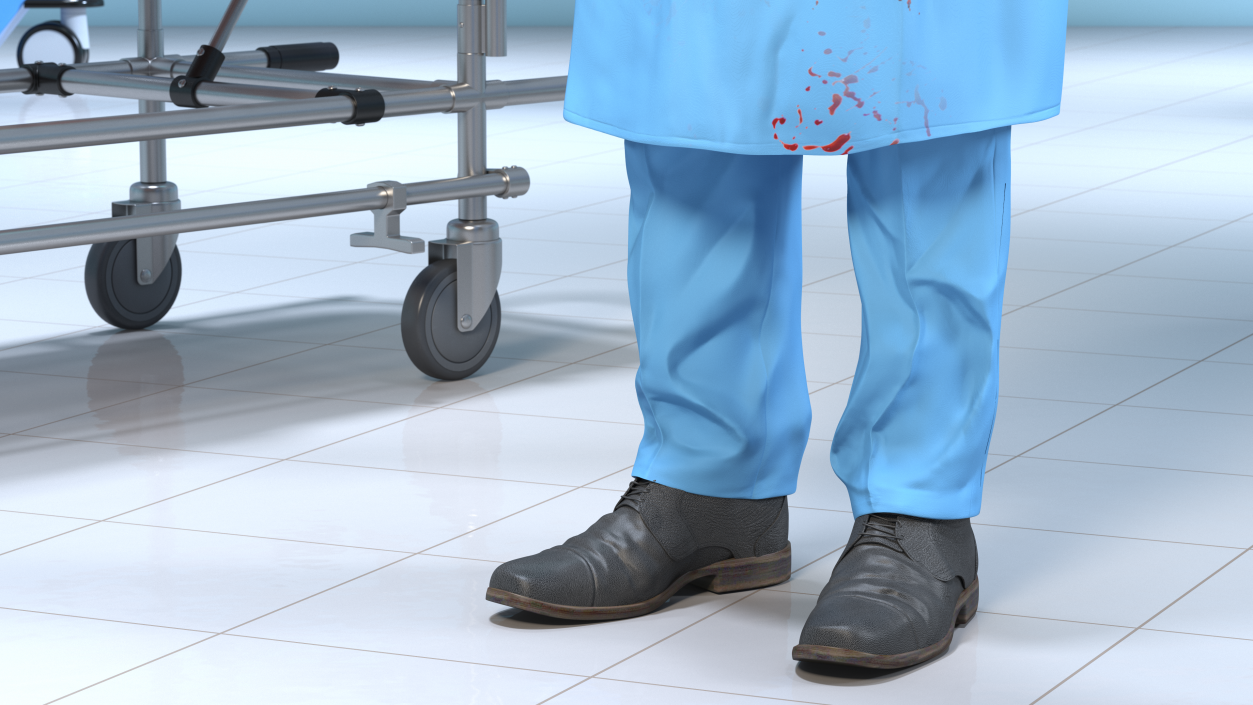 Blood Stained Surgeon Doctor Rigged for Maya 3D model