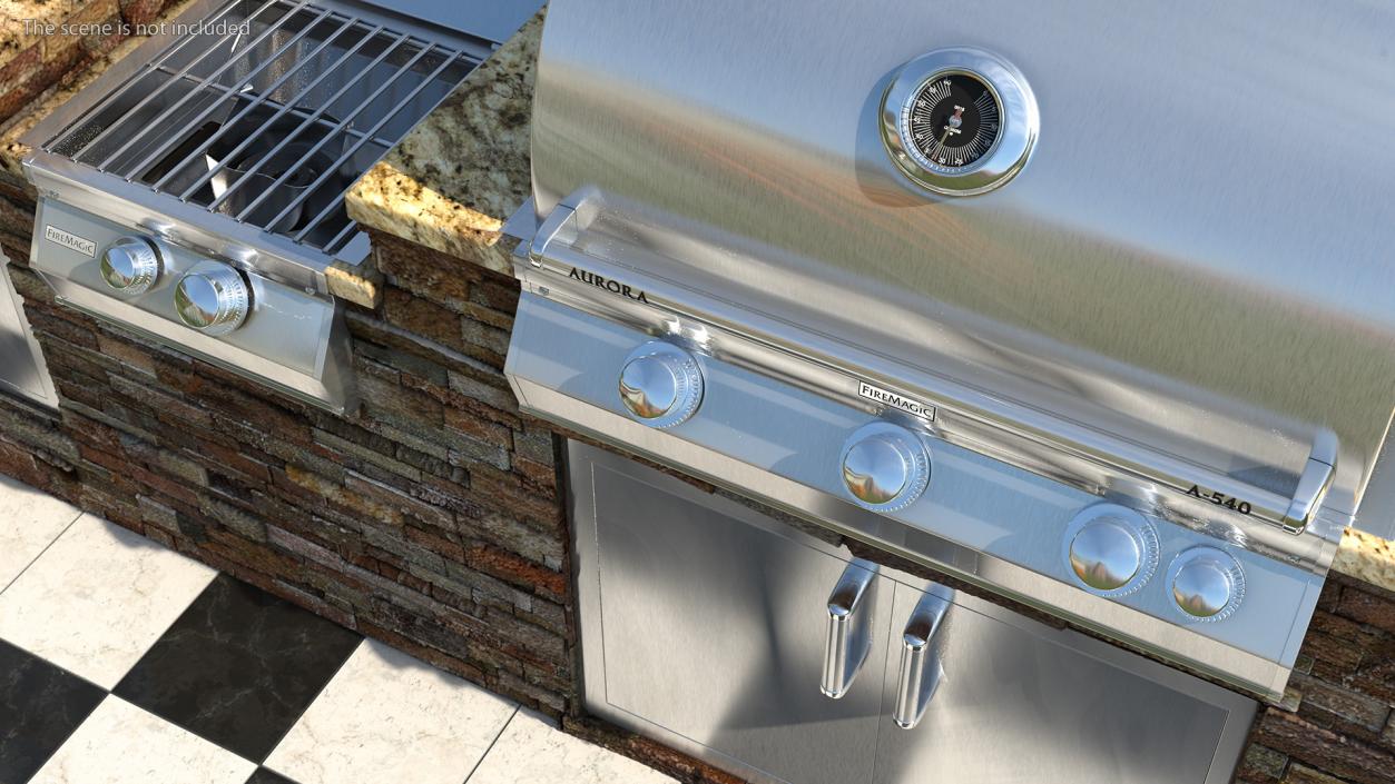 3D FireMagic Built in Outdoor BBQ Kitchen model