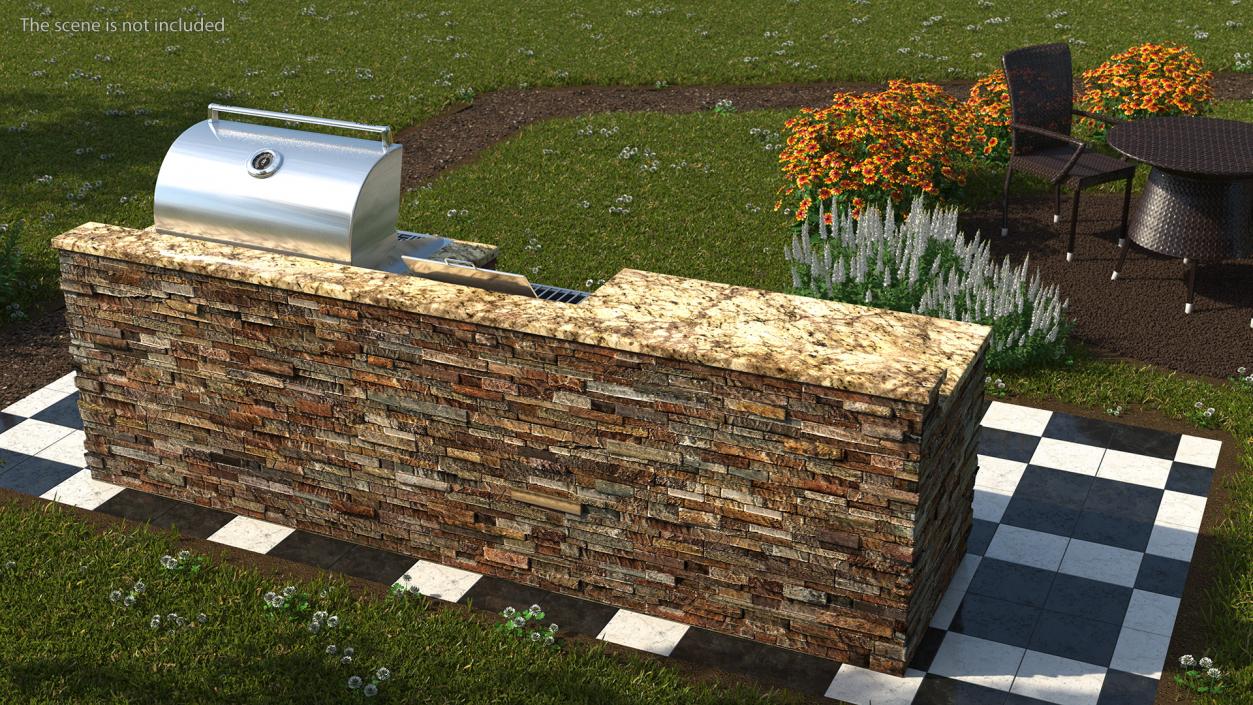 3D FireMagic Built in Outdoor BBQ Kitchen model