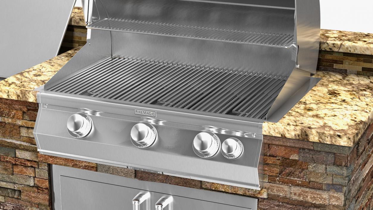 3D FireMagic Built in Outdoor BBQ Kitchen model