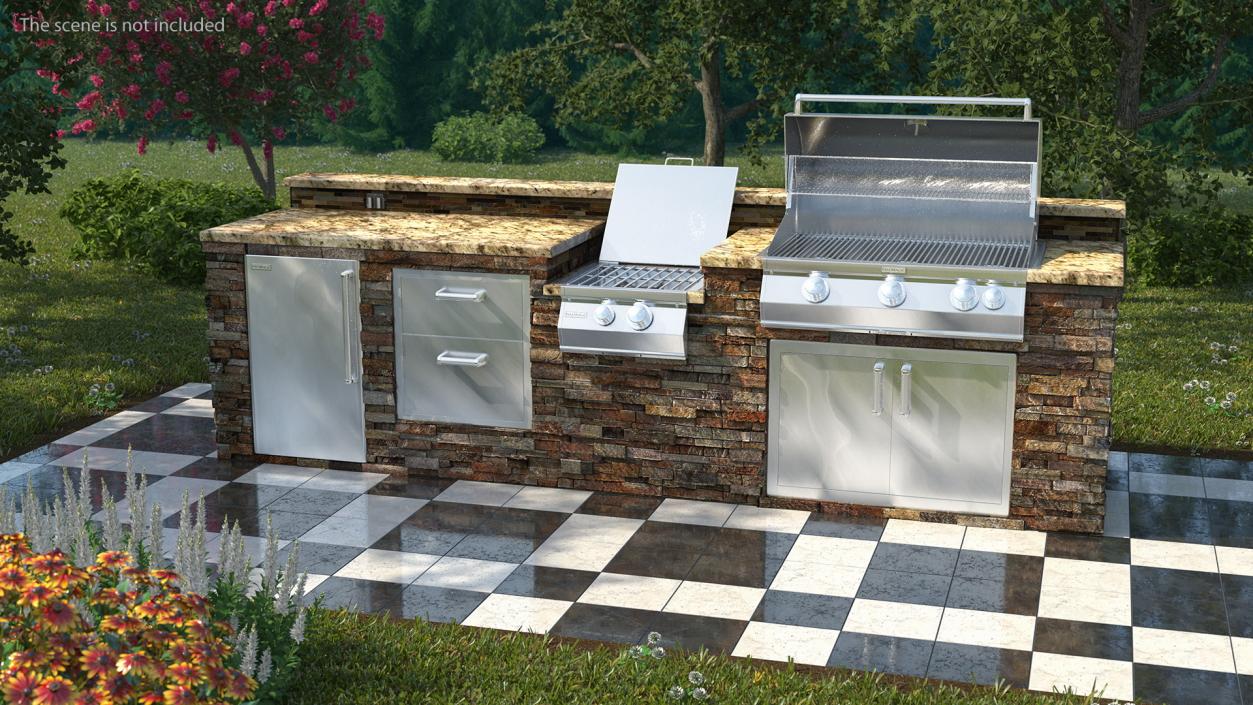 3D FireMagic Built in Outdoor BBQ Kitchen model