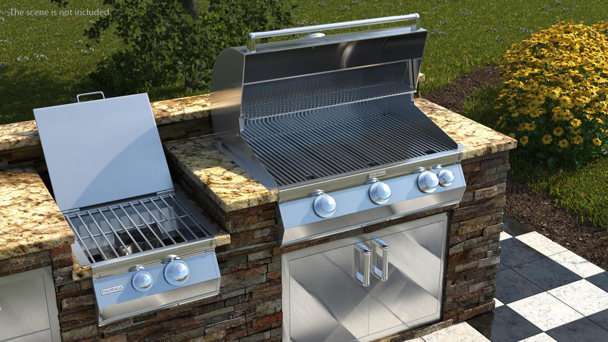 3D FireMagic Built in Outdoor BBQ Kitchen model