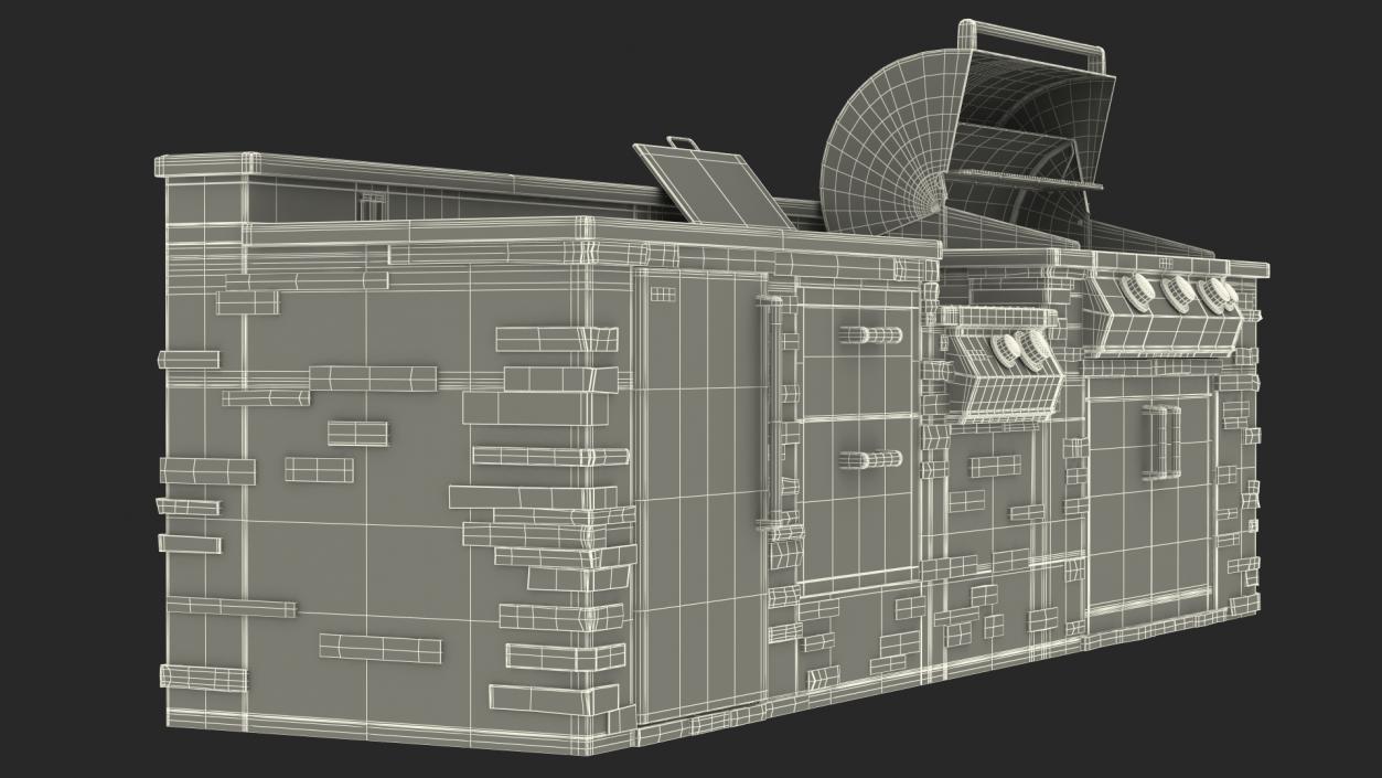 3D FireMagic Built in Outdoor BBQ Kitchen model