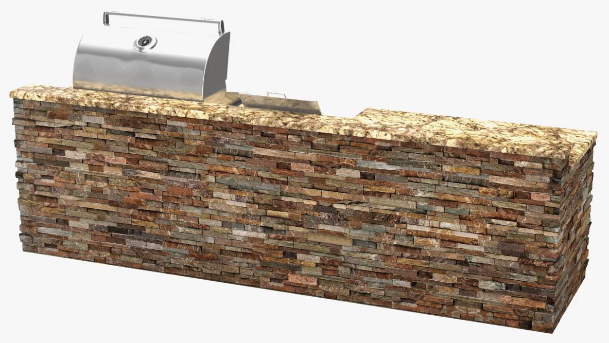 3D FireMagic Built in Outdoor BBQ Kitchen model