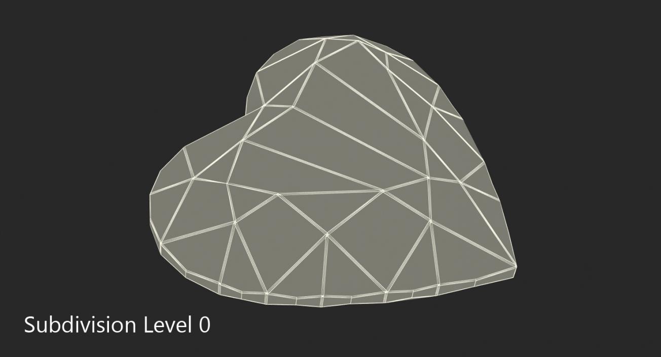 3D Diamond Heart model