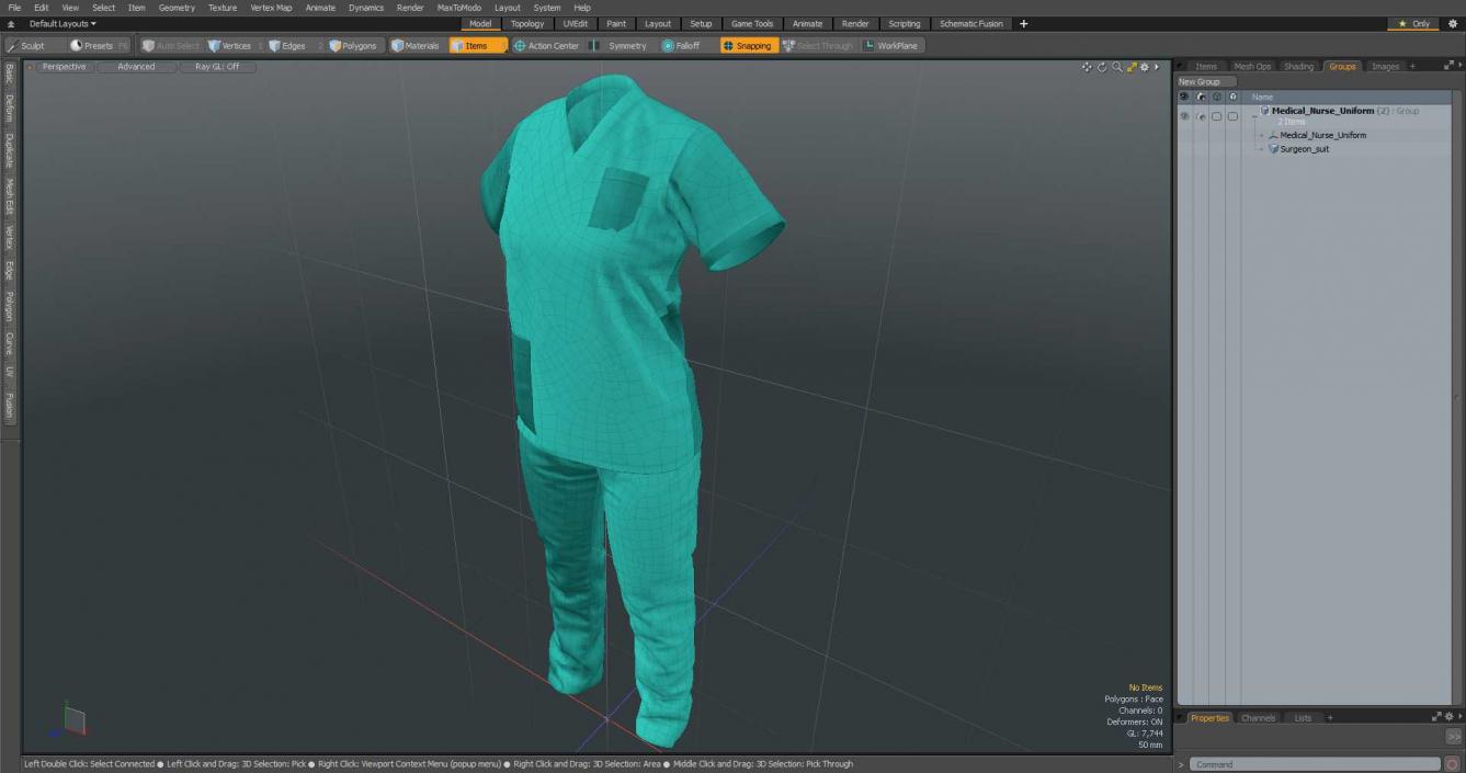 3D Medical Nurse Uniform