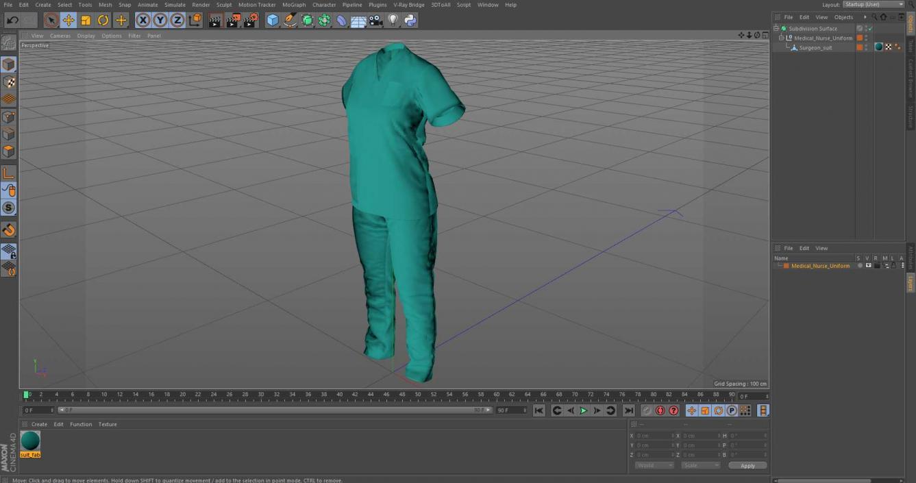 3D Medical Nurse Uniform