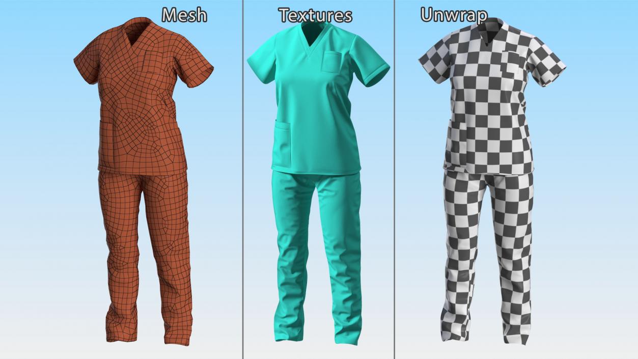 3D Medical Nurse Uniform