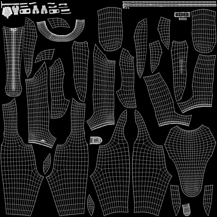 3D model Man Wetsuit Black Full Version