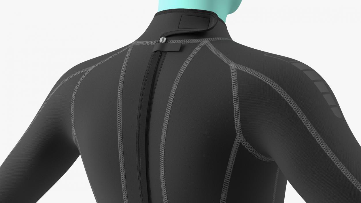 3D model Man Wetsuit Black Full Version