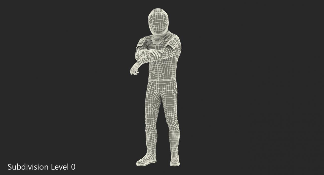 3D Futuristic Space Suit Rigged model