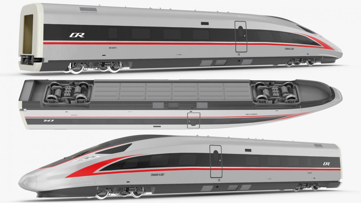 CR400 Fuxing Train Locomotive Head 3D model