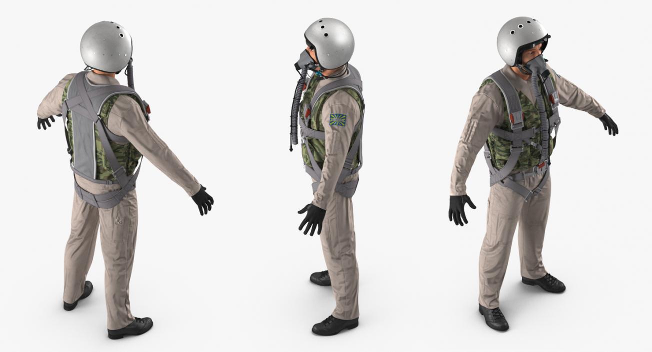 3D model Russian Jet Fighter Pilot