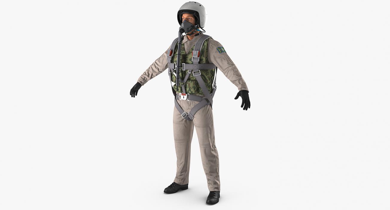 3D model Russian Jet Fighter Pilot