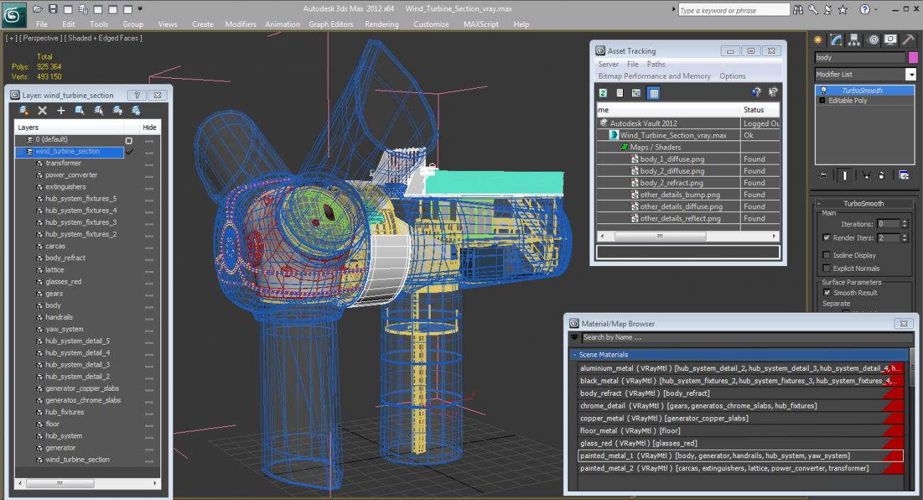 Wind Turbine Inside 3D model