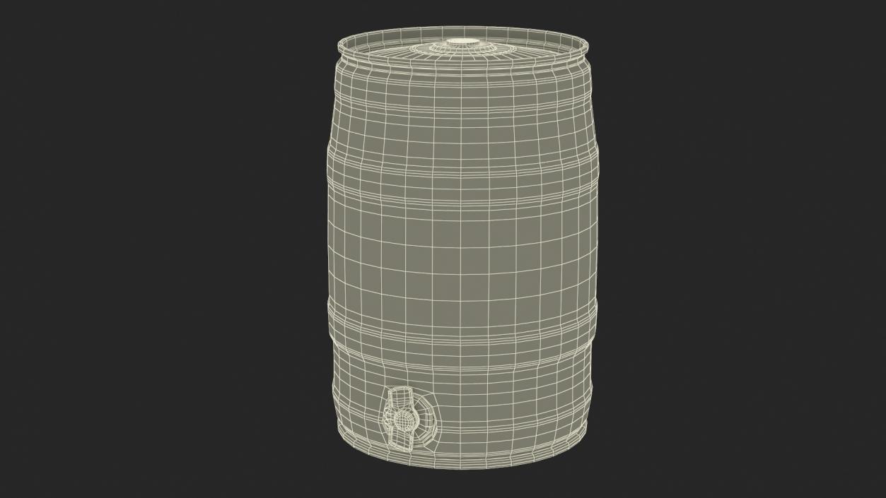 3D Spaten Beer 5 Liter Barrel 2 model