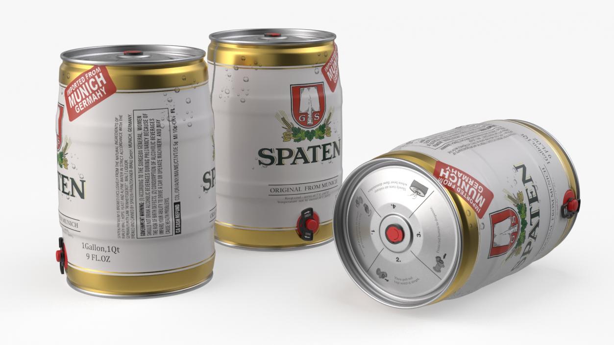 3D Spaten Beer 5 Liter Barrel 2 model