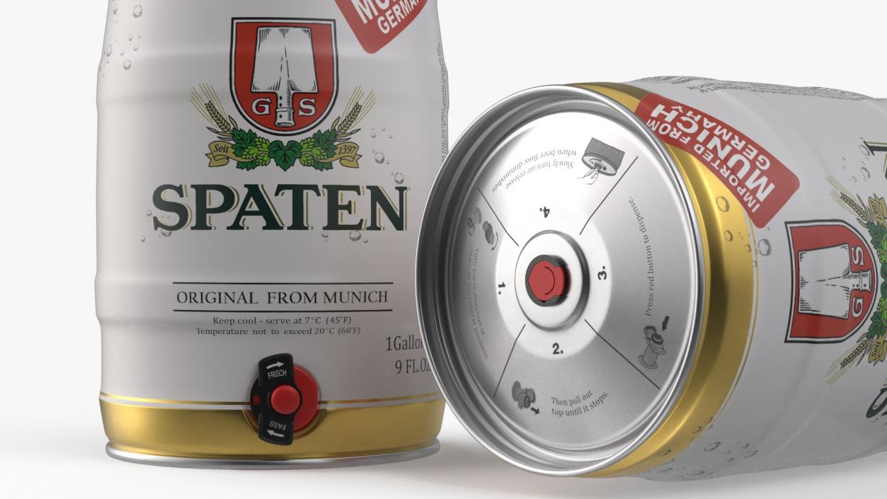 3D Spaten Beer 5 Liter Barrel 2 model