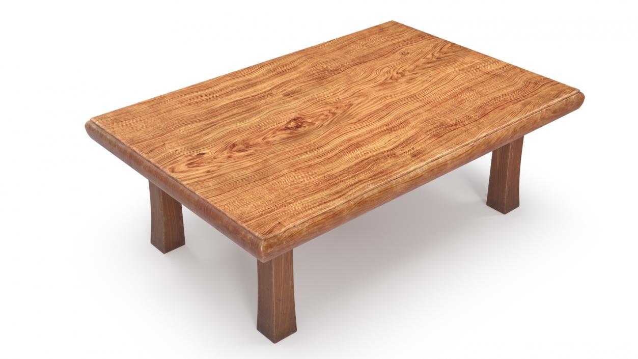 Wooden Low Table Floor 3D