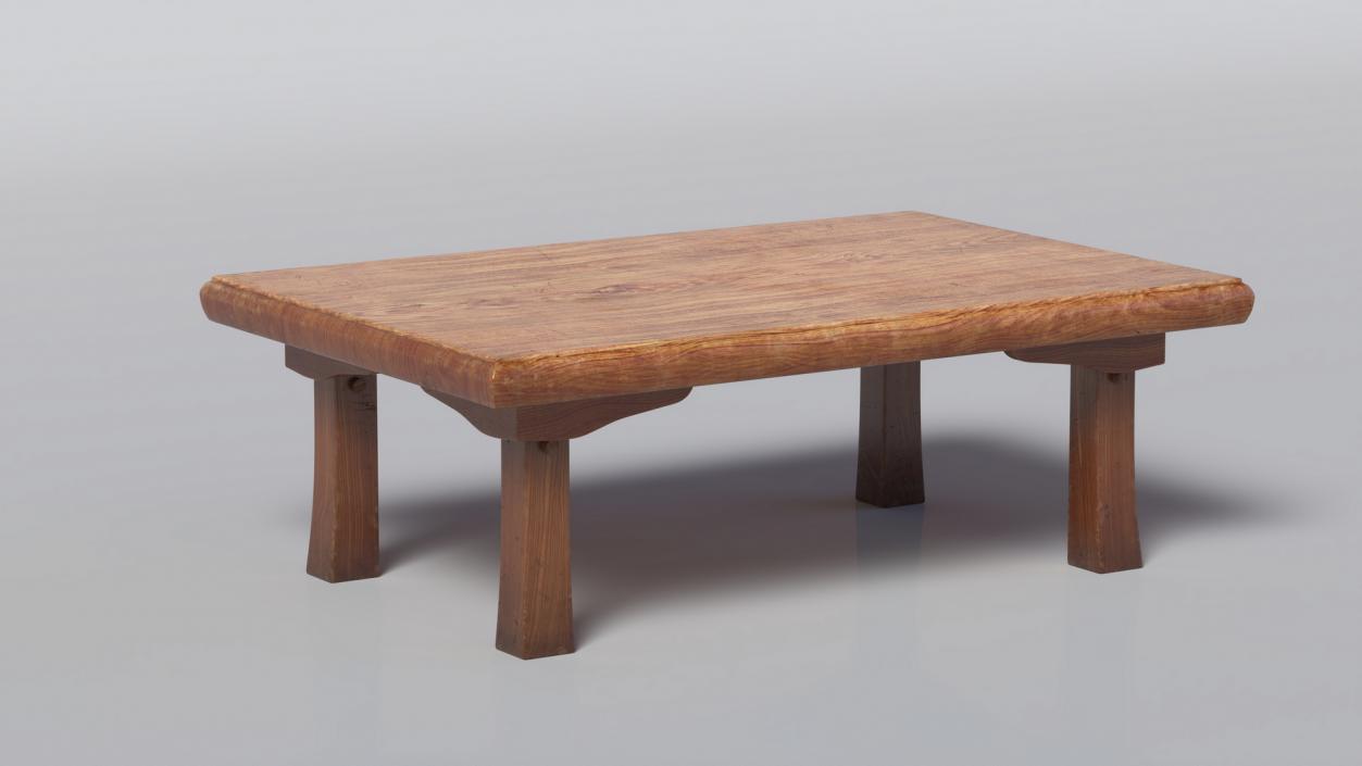 Wooden Low Table Floor 3D