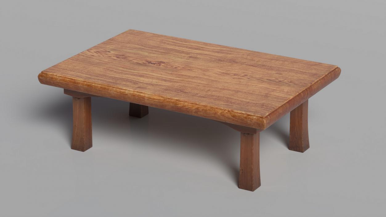 Wooden Low Table Floor 3D