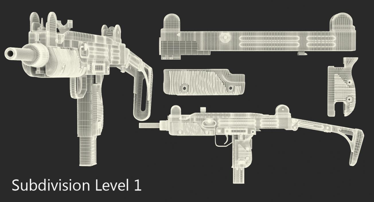 Submachine gun UZI SMG 3D