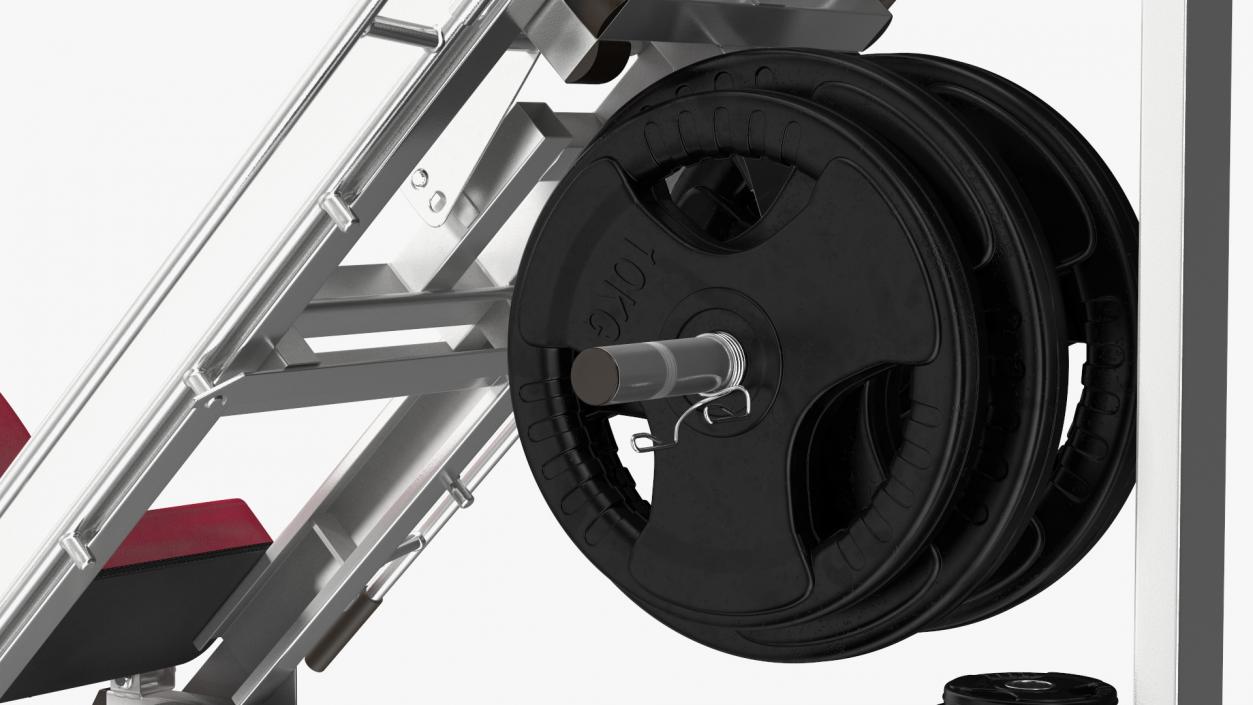 Plate Loaded Leg Press Machine Set 3D model