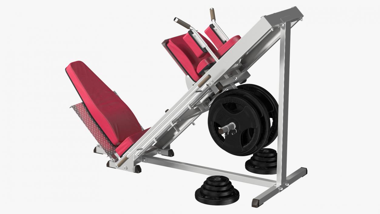 Plate Loaded Leg Press Machine Set 3D model