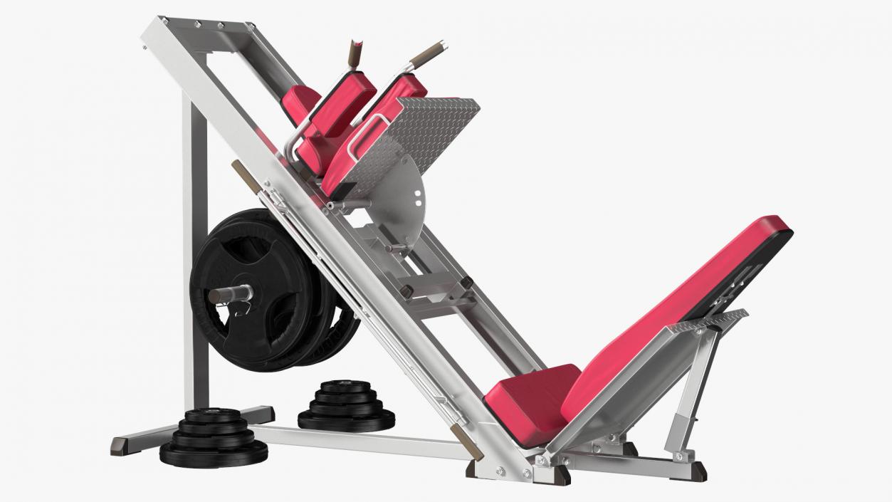 Plate Loaded Leg Press Machine Set 3D model