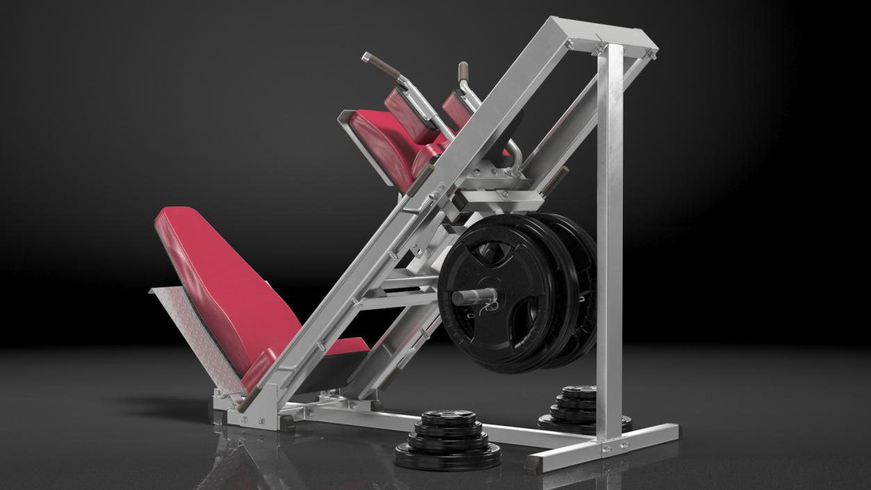 Plate Loaded Leg Press Machine Set 3D model