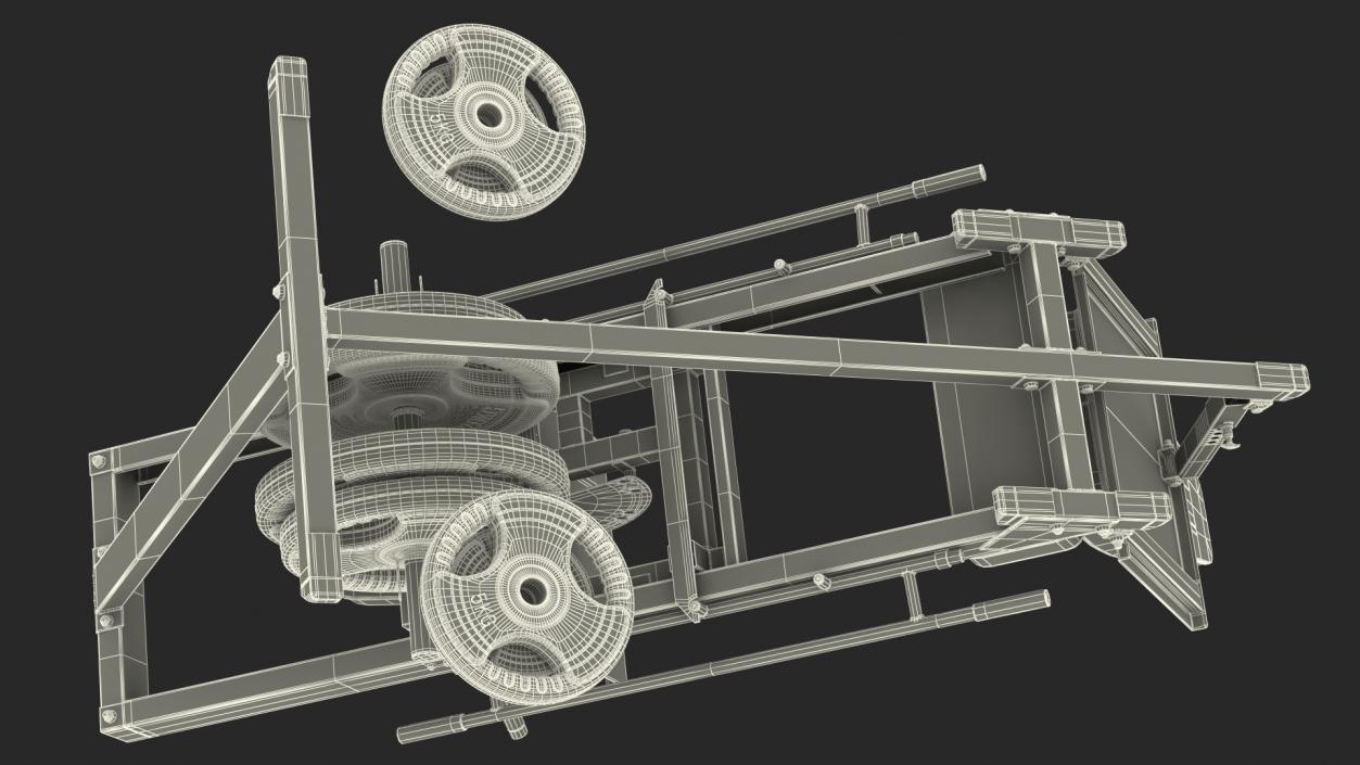 Plate Loaded Leg Press Machine Set 3D model