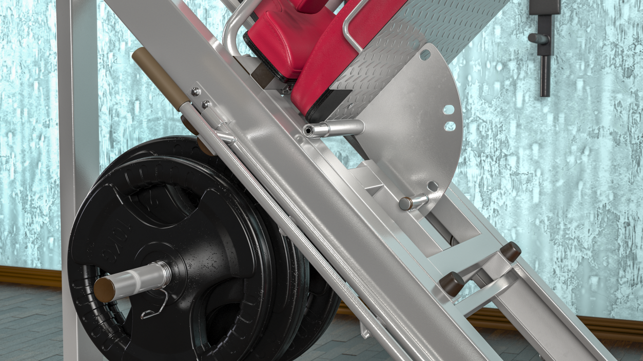 Plate Loaded Leg Press Machine Set 3D model