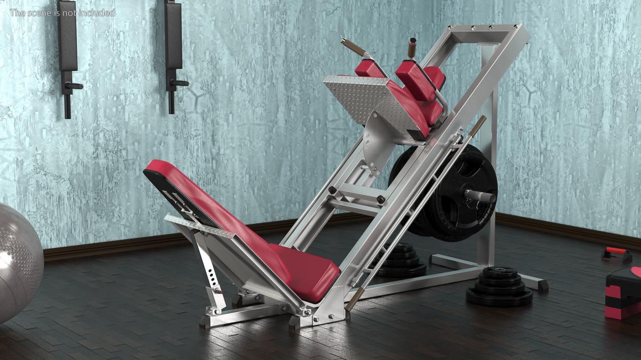 Plate Loaded Leg Press Machine Set 3D model