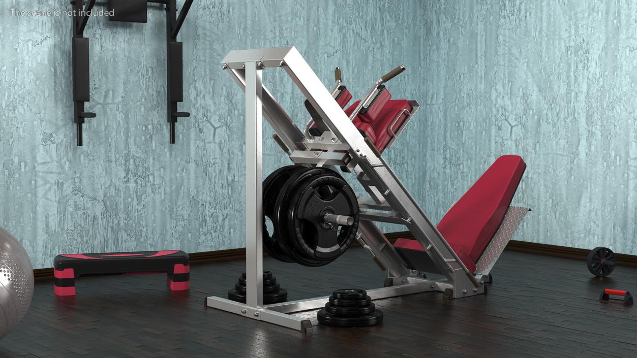 Plate Loaded Leg Press Machine Set 3D model