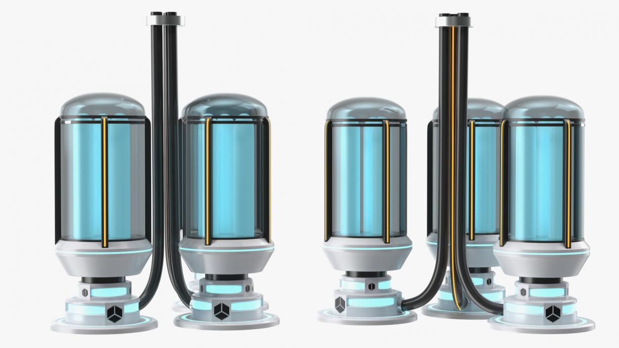 3D Industrial Gas Storage Tanks model