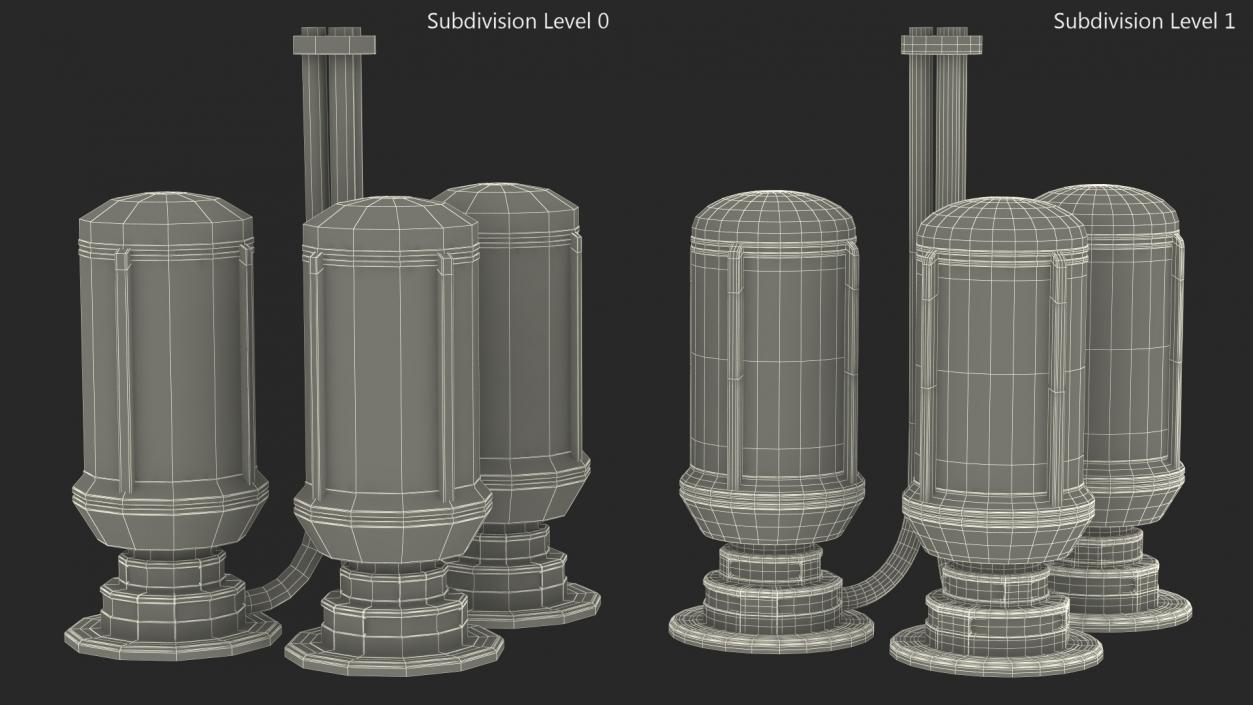 3D Industrial Gas Storage Tanks model