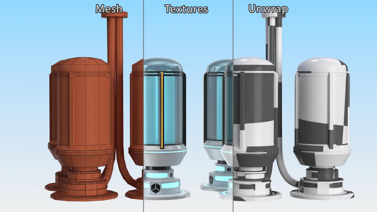 3D Industrial Gas Storage Tanks model