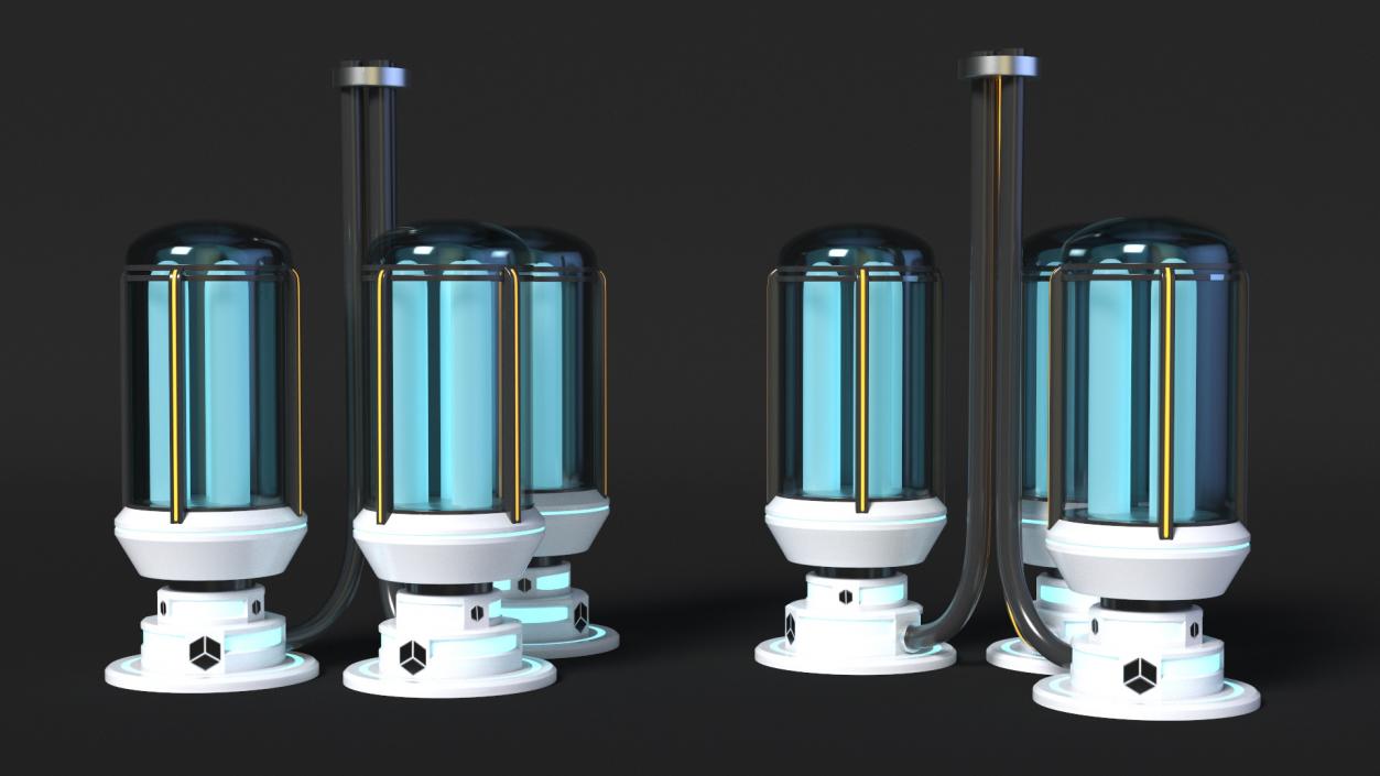 3D Industrial Gas Storage Tanks model