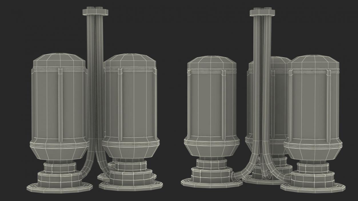 3D Industrial Gas Storage Tanks model