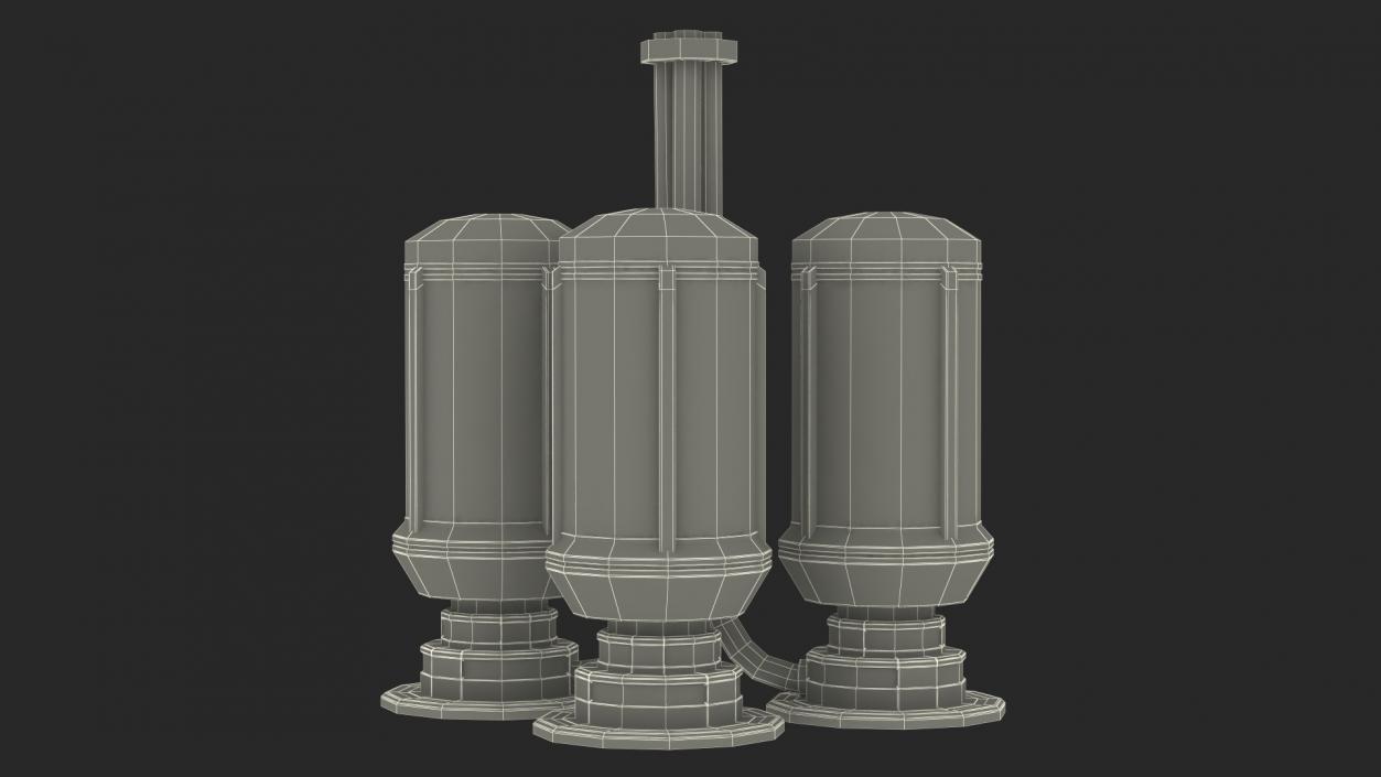 3D Industrial Gas Storage Tanks model