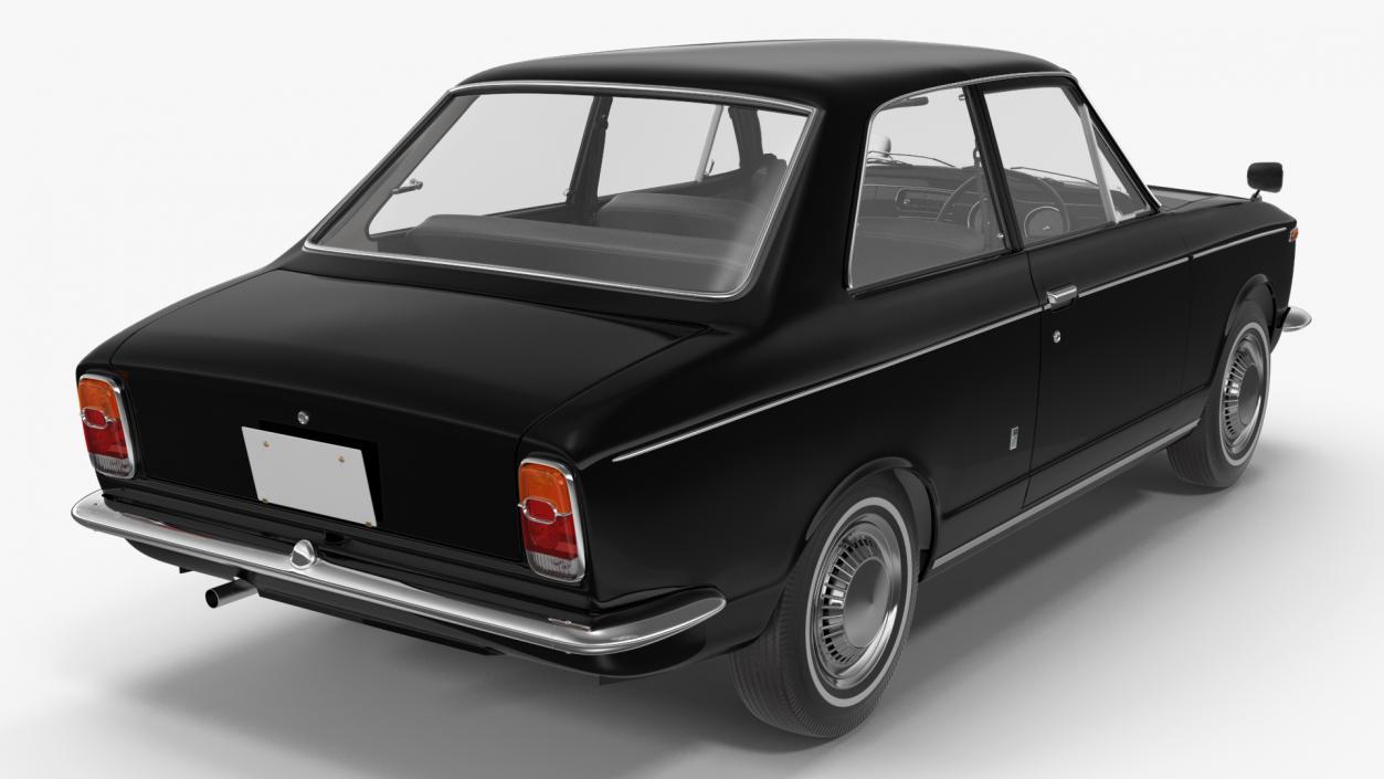 3D Japanese Classic Car Black