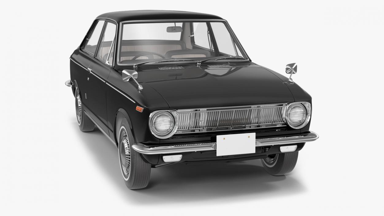 3D Japanese Classic Car Black