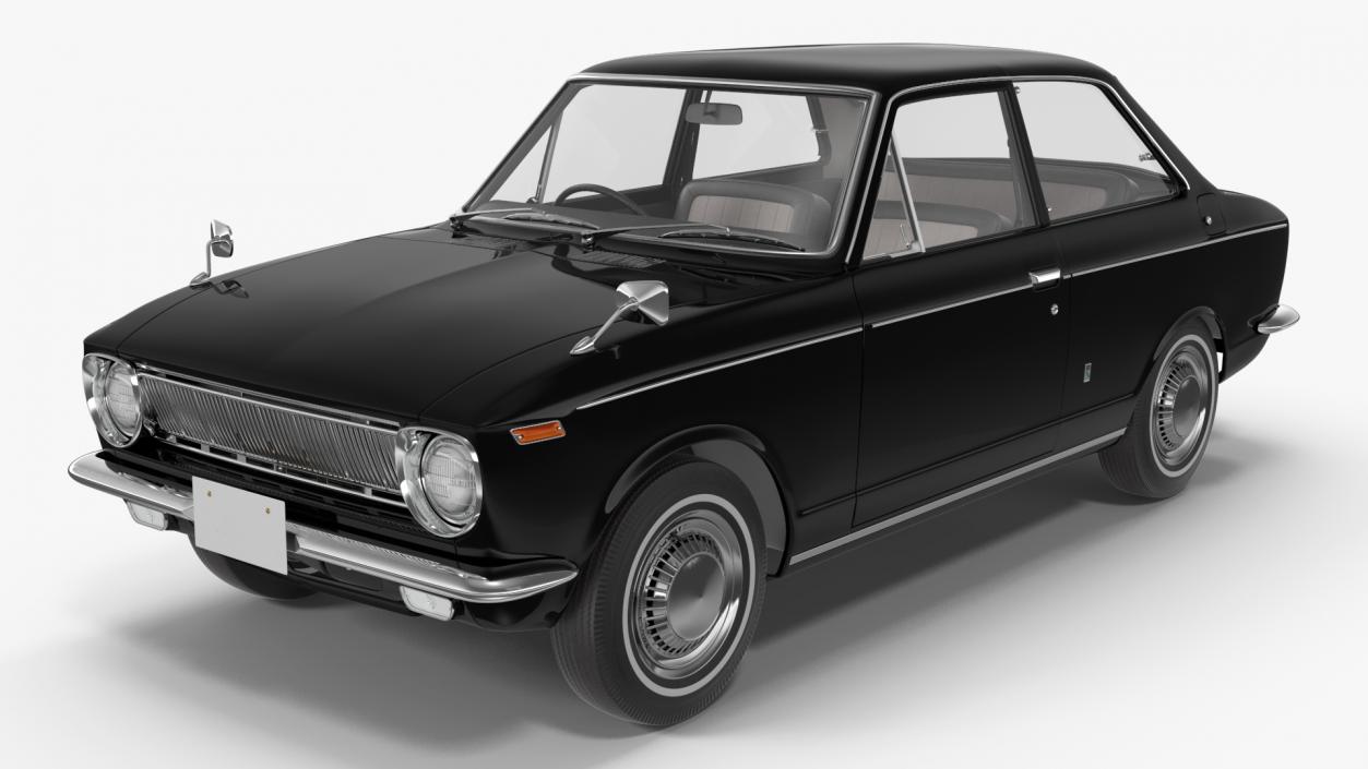 3D Japanese Classic Car Black