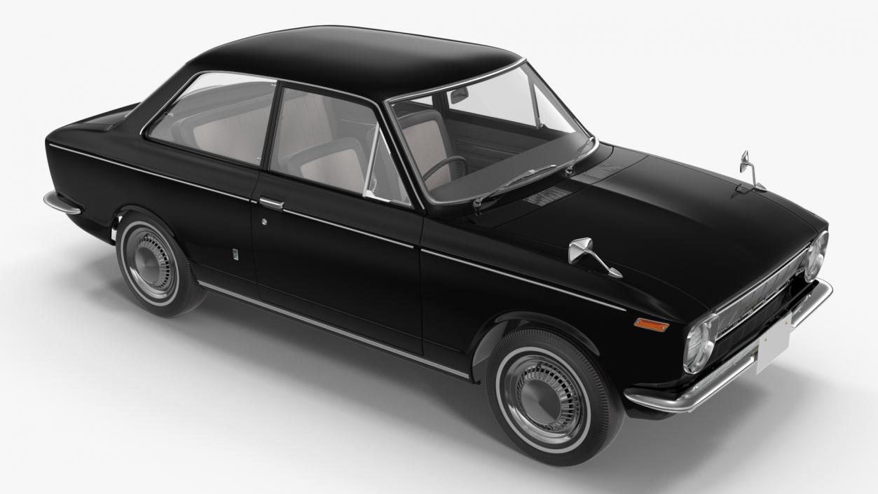 3D Japanese Classic Car Black