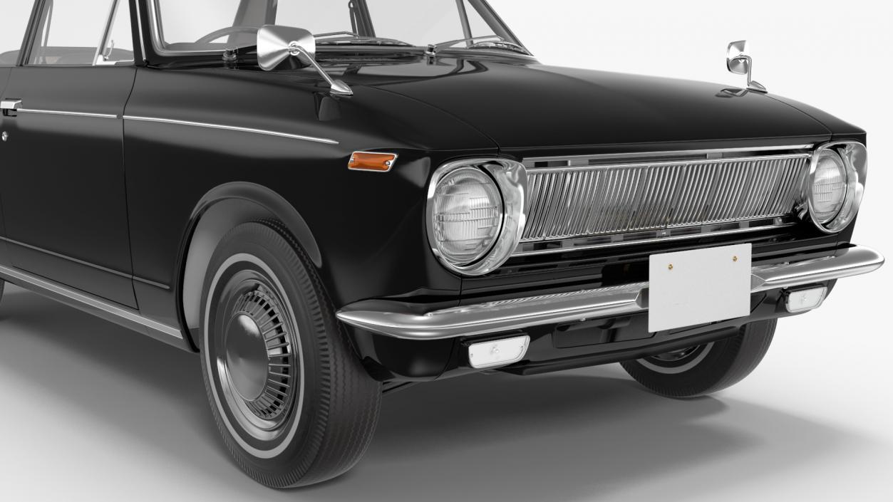 3D Japanese Classic Car Black